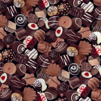 19500 Chokladkonfekt, tygbredd 110 cm