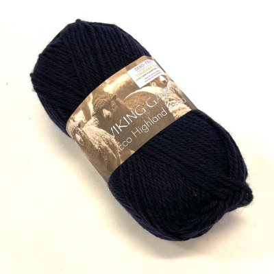 Eco Highland Wool, f 226 mörk marinblå.