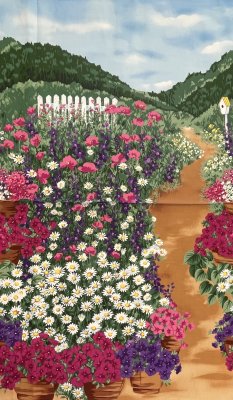 21101 Blomsterträdgård, rapport, tygbredd 110 cm