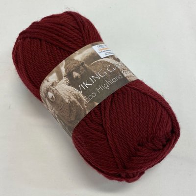 Highland Wool, f 258 vinröd.