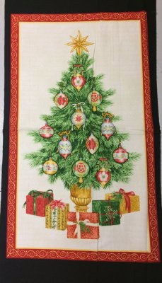 51119, julgran, panel, 100% bomull, (rapport) tygbredd 110 cm.