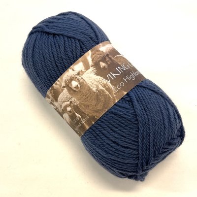 Eco Highland Wool, f 222 denimblå.