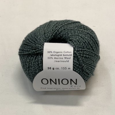 Onion Fino, Ekologisk bommull + Merino ull, grågrön f.537.