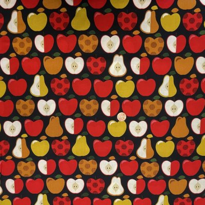 19221 Äpplen och päron, tygbredd 110 cm