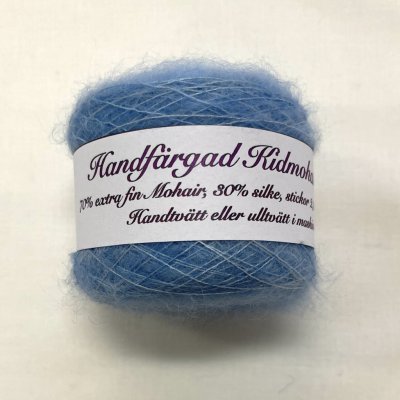 Kid Mohair/mullbärsilke lace, ljusblå.