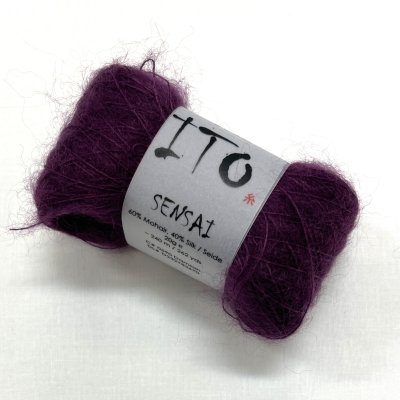 Sensai, Kid Mohair/silke, 690 mörk vinröd.