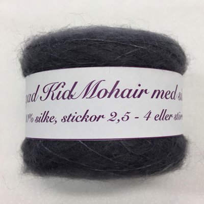 Kid Mohair/silke lace, grå.