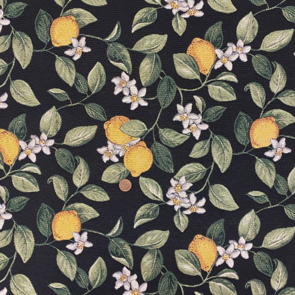  200296, Citronlycka på gobelängväv, tygbredd 140 cm.