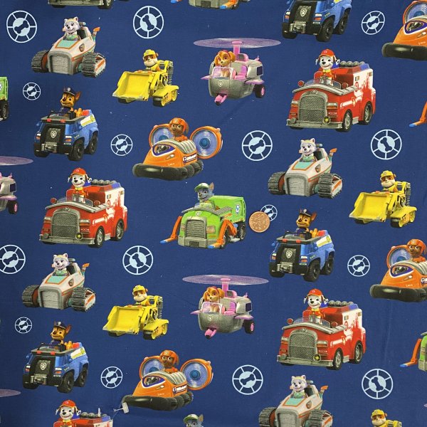 049, Jersey tyg med Paw Patrole, Tygbredd 150 cm
