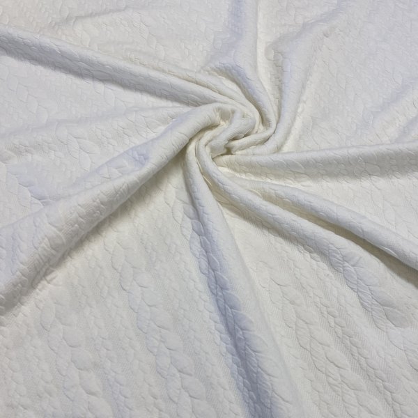 040, Jaquard jersey i offwhite, Tygbredd 150 cm
