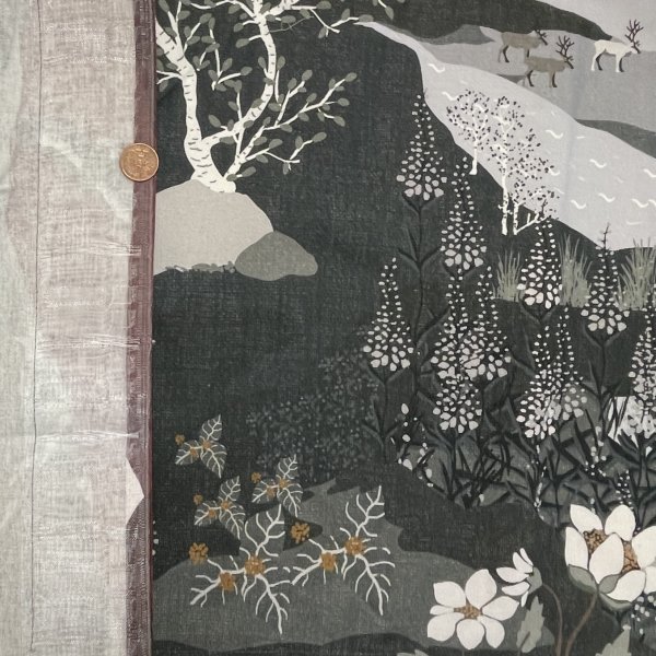 12, Gardinkappa metervara, Fjällvandring 100% bomull.