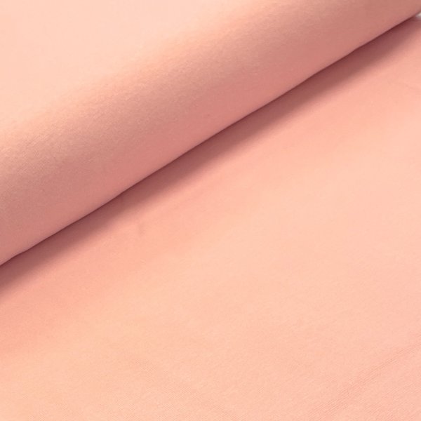 Rundstickad ljusrosa muddväv