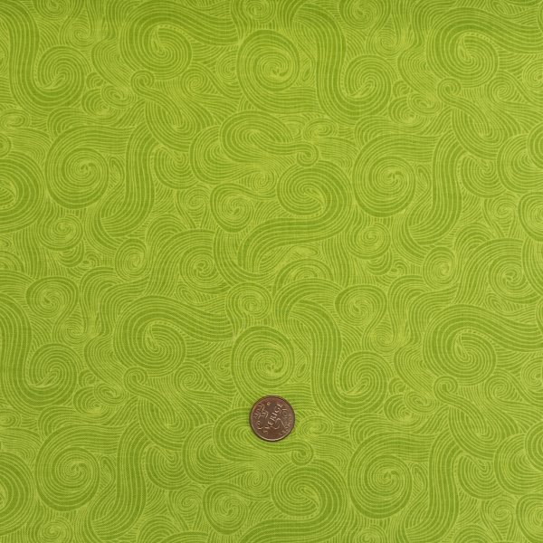 13113, Limegrön virvel, tygbredd 110 cm
