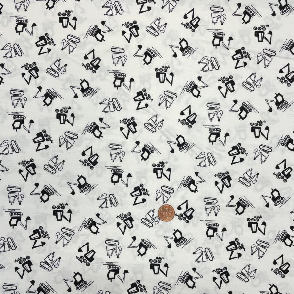3308, Grävmaskiner, tygbredd 110 cm.