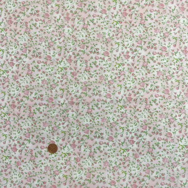 2107, Små rosor, tygbredd 110 cm