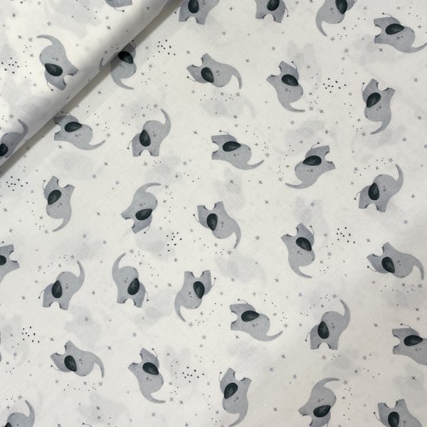 3201, Små elefanter, tygbredd 110 cm.