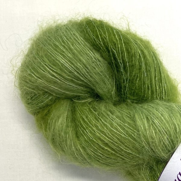 Kid Mohair/silke lace, grön