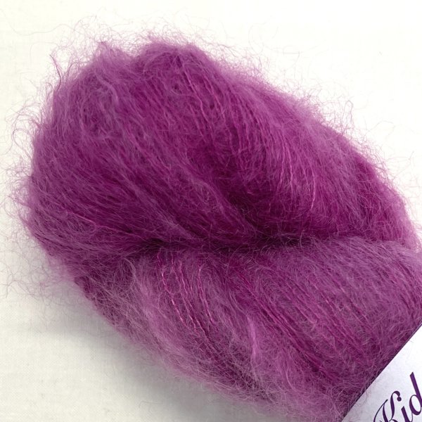 Kid Mohair/silke lace, cerise.
