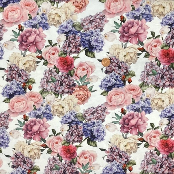 010 jersey, Hortensia, tygbredd ca 150 cm.