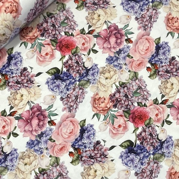 010 jersey, Hortensia, tygbredd ca 150 cm.